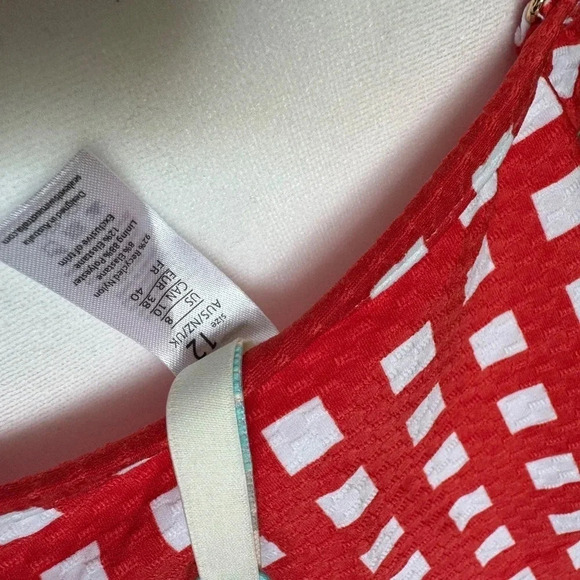 NWT Sea Level Le Damier Blouson Multifit Singlet Orange Red Size US 8 - Picture 4 of 9